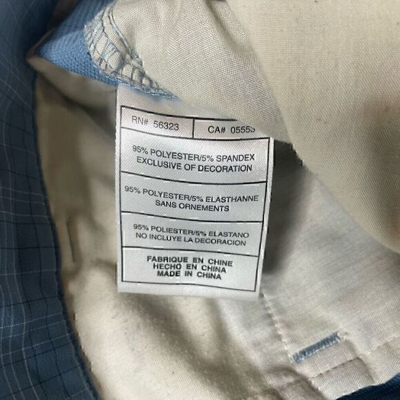 Nike Golf Shorts Mens 34 Blue Plaid Dri Fit Performance Tech Stretch Core - Picture 4 of 13